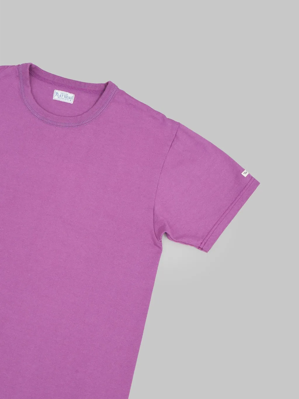 The Flat Head Loopwheeled Heavyweight Plain T-Shirt Purple