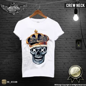 The Last King Men's T-shirt Angry Skull Golden Crown RB Design Tank Top MD493