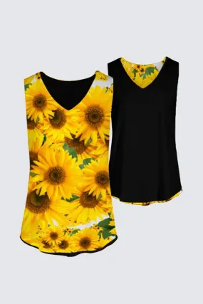 TRP Floral Print 04 Designer Kaplan Sleeveless Tee