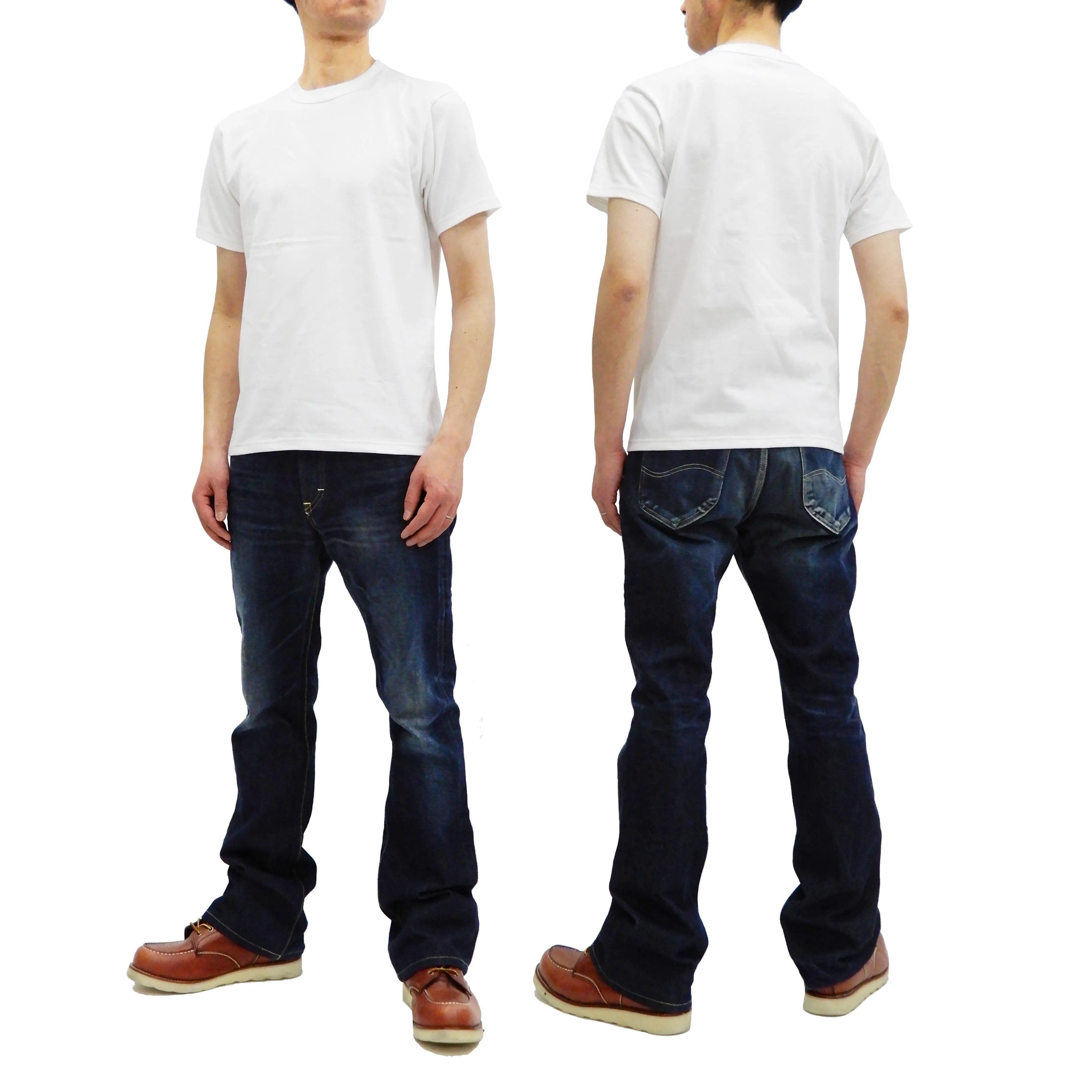 Whitesville 2-Pack T-shirts Men's Plain Short Sleeve Loopwheeled Tees by Toyo Enterprises WV73544 105 Off-White