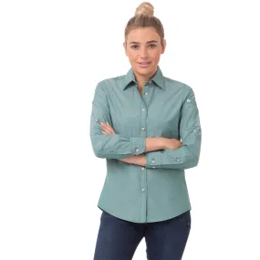 WOMEN CHAMBRAY SHIRT - Green Mist