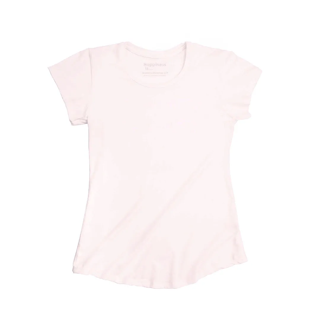 Women's Plain Bamboo T-Shirt, Ballet Pink