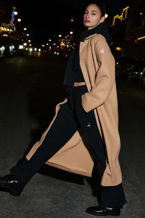 Wool Metro Long Coat - Toasted Almond